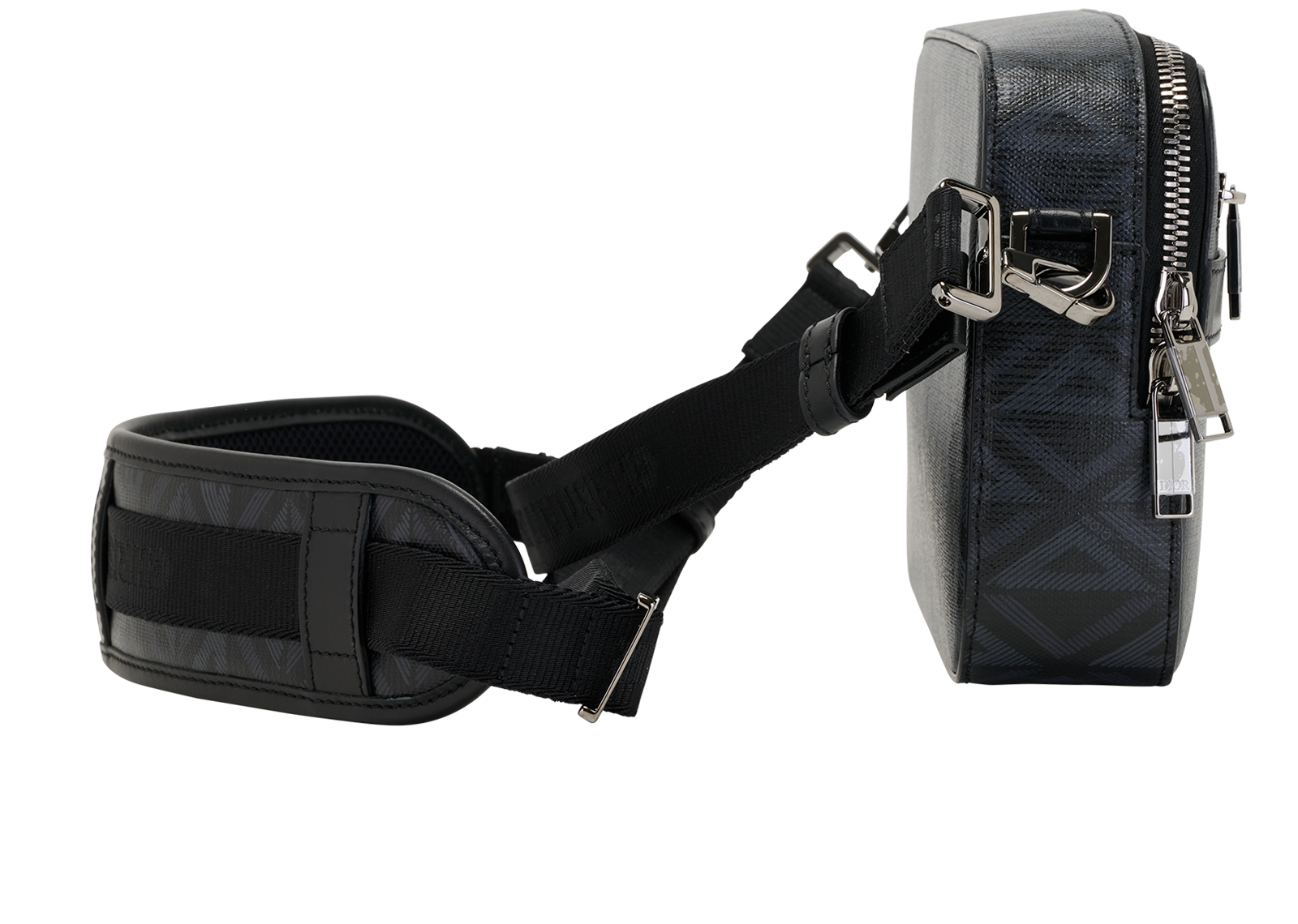 CD Diamond Safari Messenger, &pound;1,100, Handbags, Black, Canvas, Side view